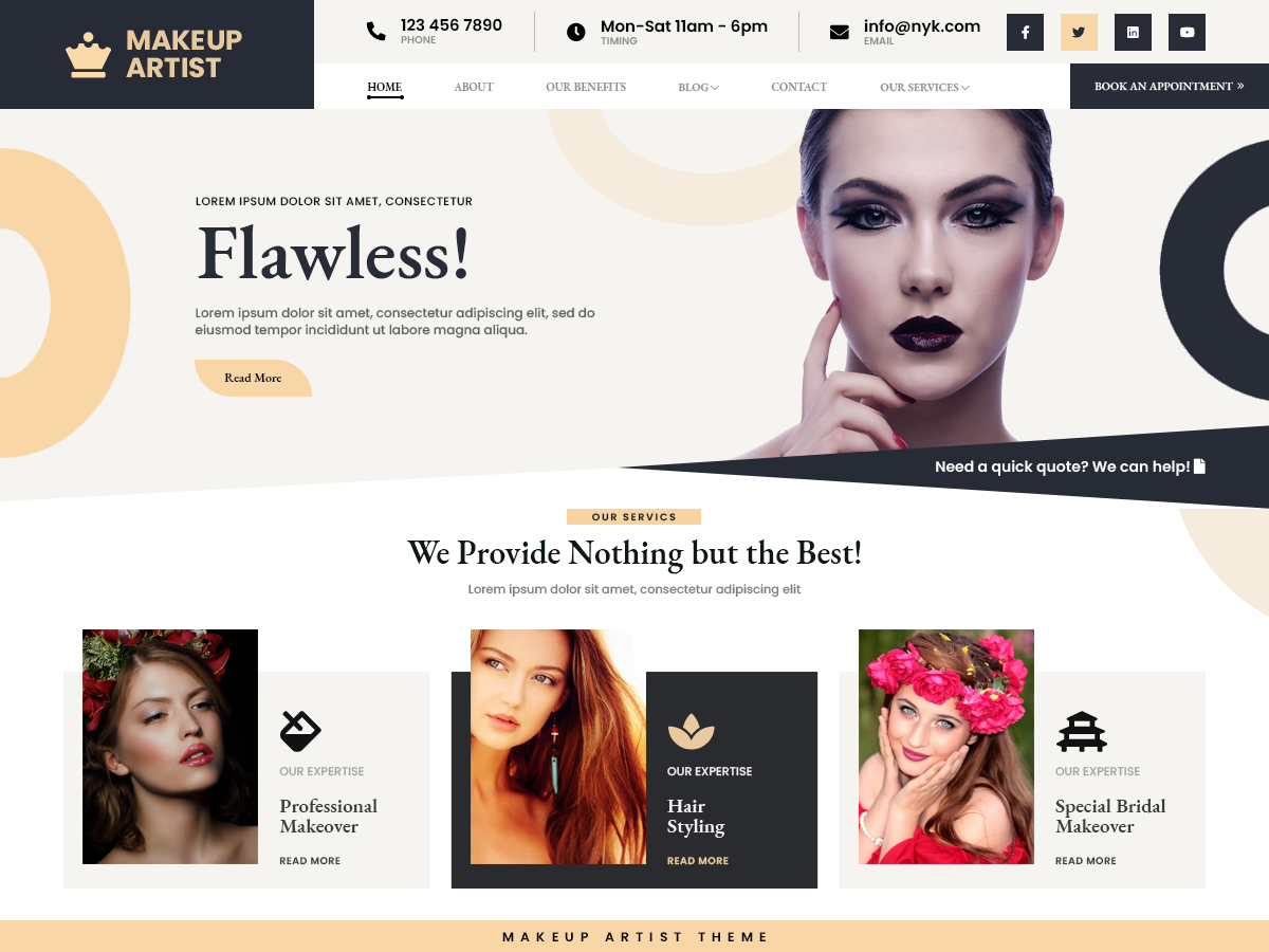 Makeup Atrist WordPress Theme