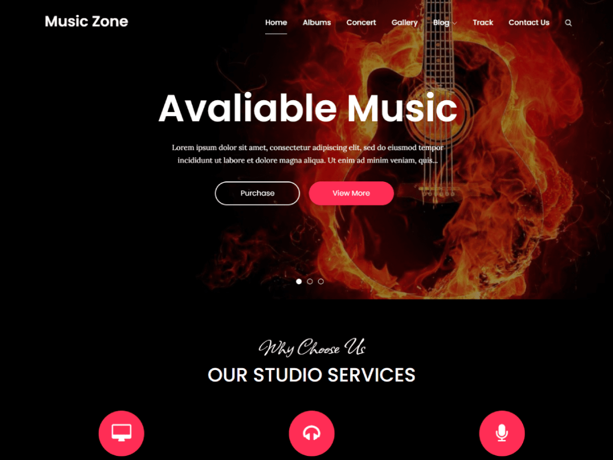 Music Zone WordPress Theme