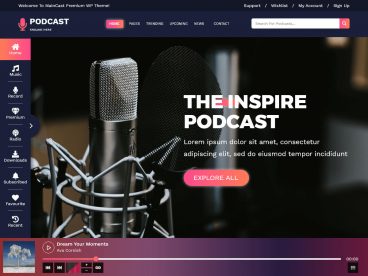 Audio Podcast WordPress Theme