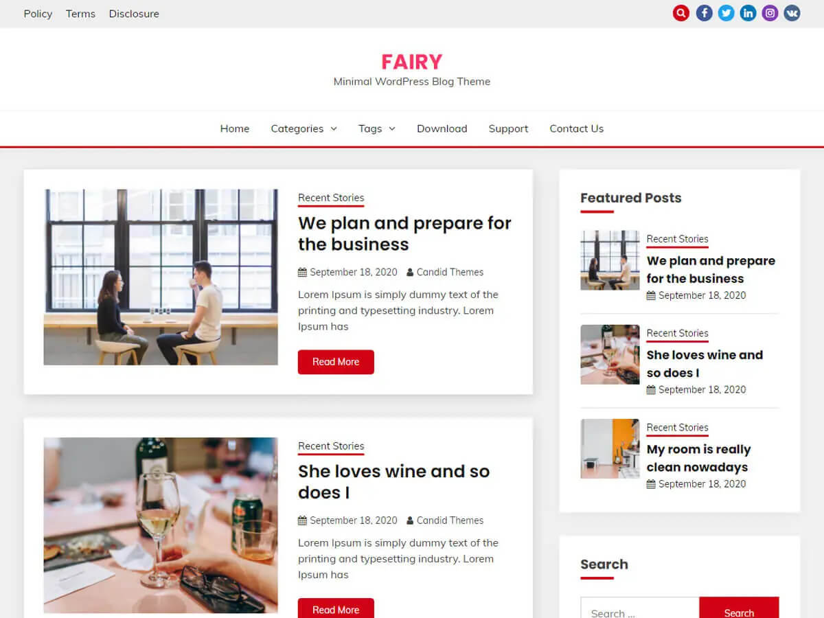 Fairy WordPress theme
