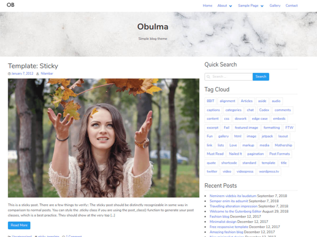Obulma WordPress Theme